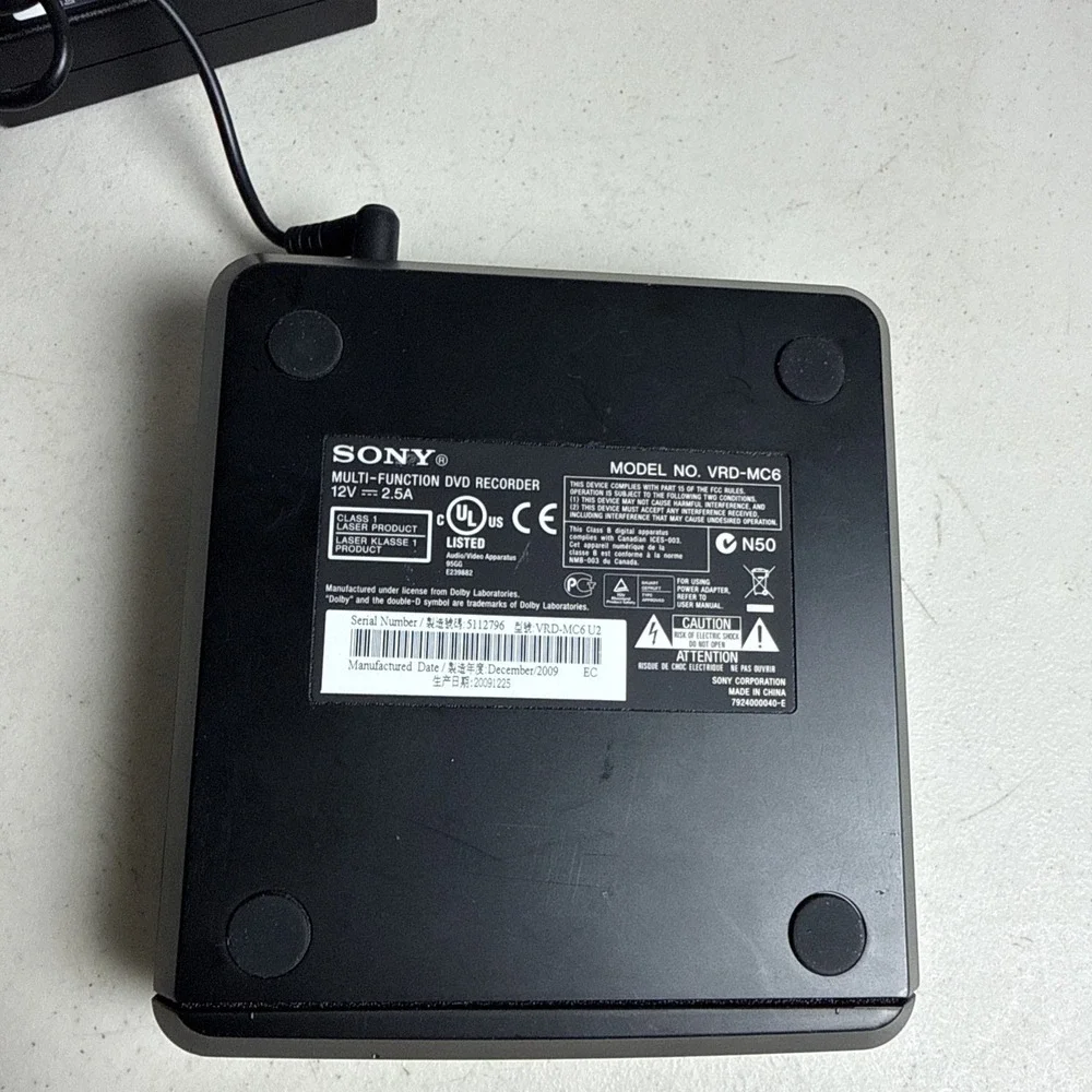 Sony VRD-MC6 DVDirect Multi-Function DVD Recorder w/ Power Supply - EUC